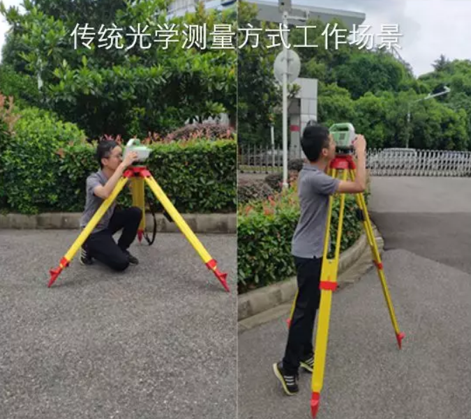 傳統(tǒng)光學(xué)水準(zhǔn)測(cè)量方式工作場(chǎng)景 傳統(tǒng)光學(xué)水準(zhǔn)測(cè)量方式工作場(chǎng)景